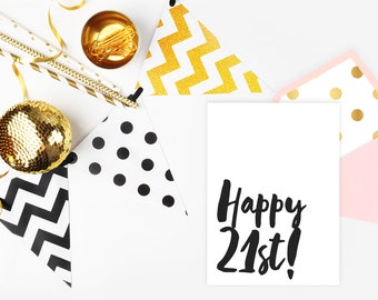 Buon 21o biglietto di compleanno - Venti prima celebrazione