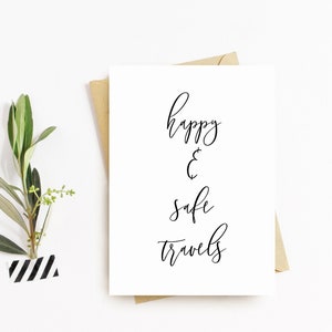 Happy Travels Good Luck Card - Wishing You the Best of Luck Card, Leaving Card, Goodbye Card, Adventure Card, Goodbye and Good Luck