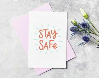 Stay Safe Greeting Card, Social Distancing Card, Encouragement Card, Miss You Cards, I Miss You, Thinking Of You Card