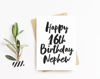 Biglietto d'auguri per il sedicesimo compleanno - Biglietto di compleanno del nipote Buonciesimo Compleanno