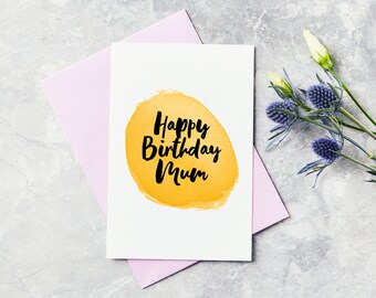 Mum Happy Birthday Greeting Card - Mum, Mother, Mama