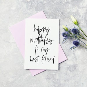 Bestie Happy Birthday Greeting Card - Best Friend, Pal