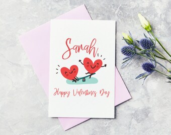 Personalised Valentines Day Greeting Card - Love, Couple