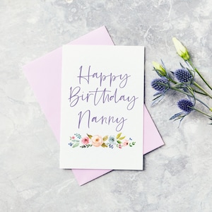 Carte de vœux de nounou de joyeux anniversaire - Nounou, Nan, grand-mère, grand-mère, grand-mère, grand-mère