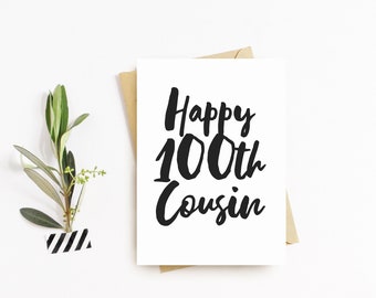 Tarjeta de felicitación de cien cumpleaños - Primo feliz 100 cumpleaños tarjeta
