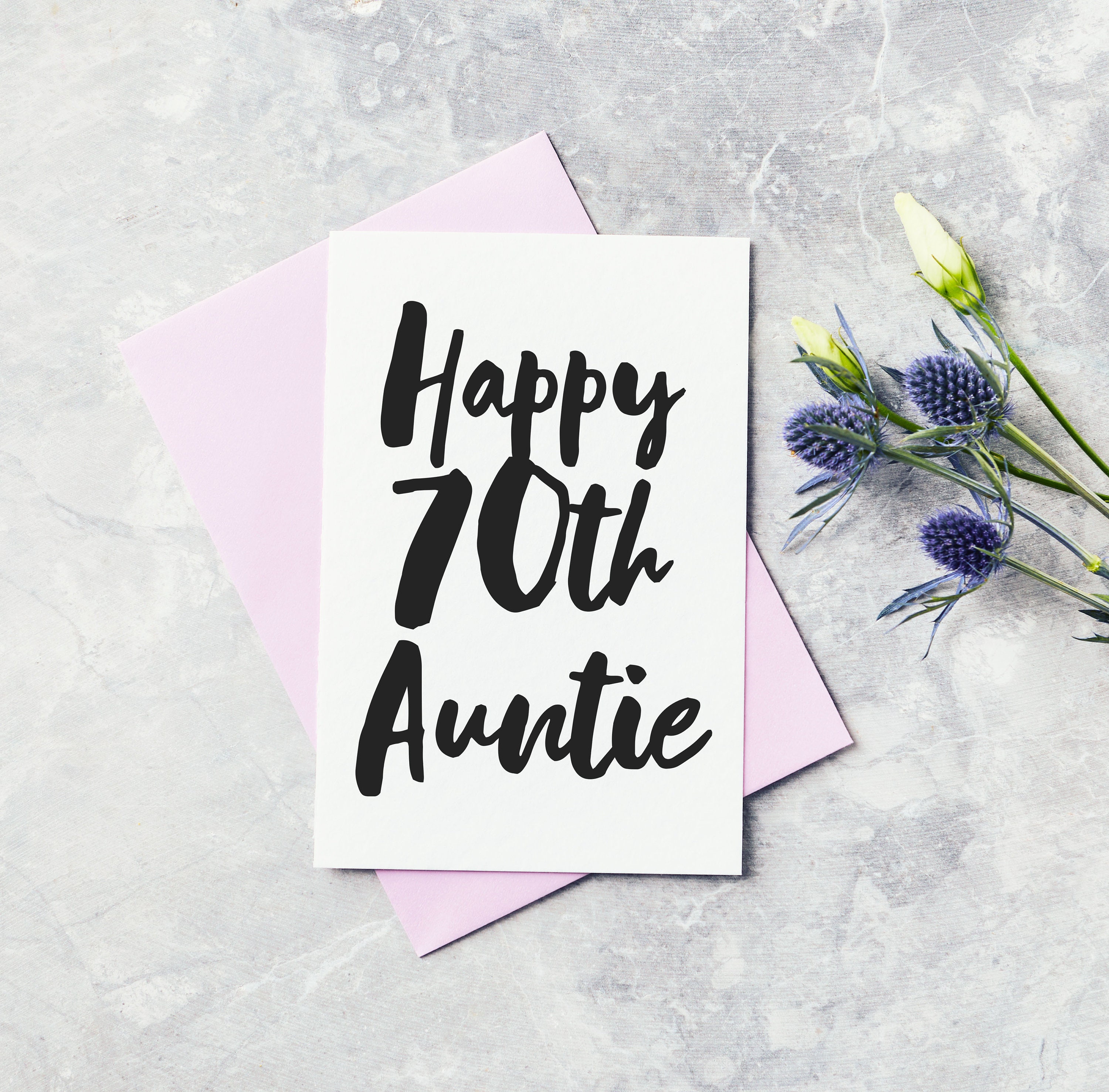 Seventieth Birthday Greeting Card - Auntie, Aunt Happy 70th Birthday ...