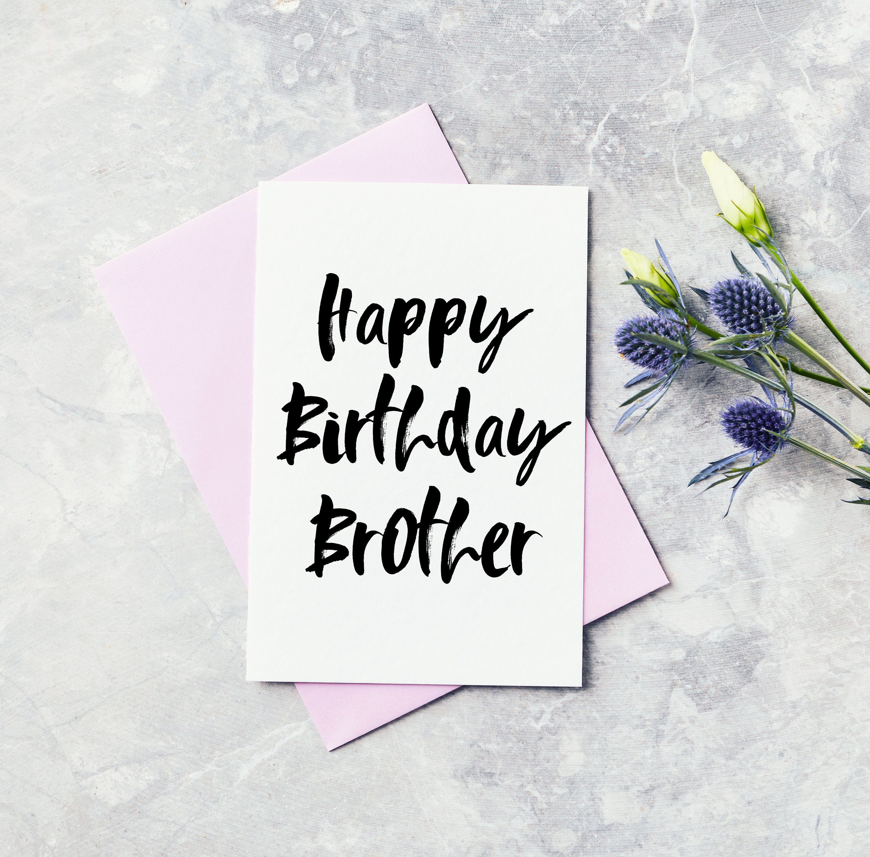 Happy Birthday Brother Greeting Card Etsy Hong Kong