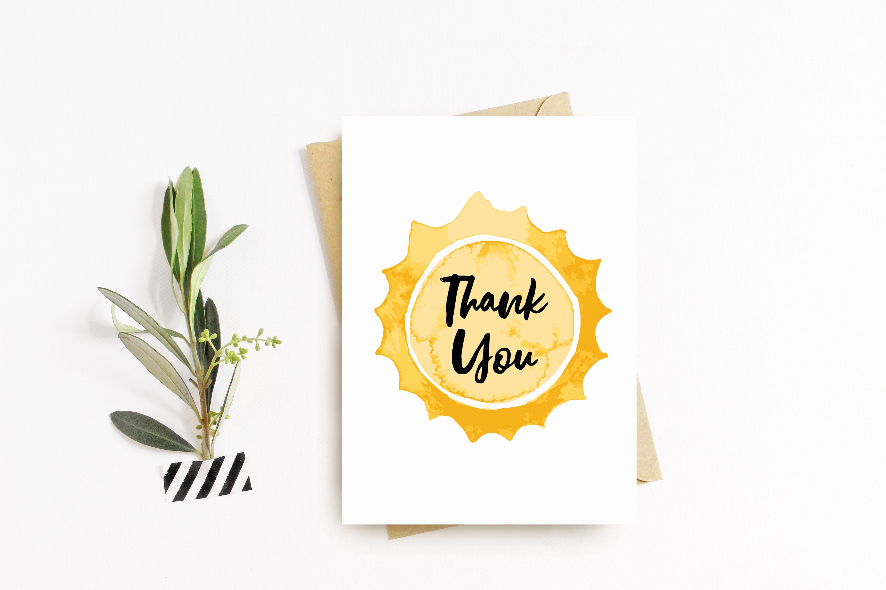 Thank You Sunshine Greeting Card Etsy UK