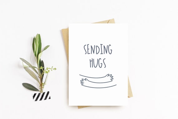 Socially Distant Greeting Card, Social Distancing Card, Encouragement Card, Miss You Cards, I Miss You, Sending Hugs, Thinking Of You Card