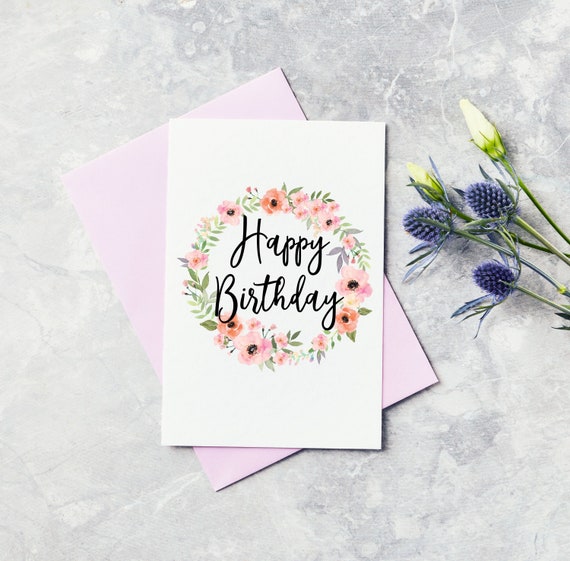 Happy Birthday Card Greeting Card Customizable Personalised - Etsy