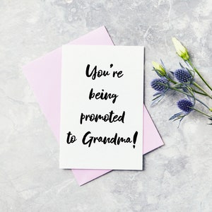 Vous êtes promu à la carte grand-mère, nounou, nana, promu, la grossesse révéler carte, je suis enceinte carte, bébé révéler