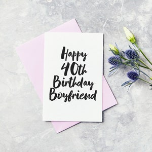 Carte de vœux de quarante anniversaires - Carte de 40ème anniversaire de copain heureux - la quarantième carte