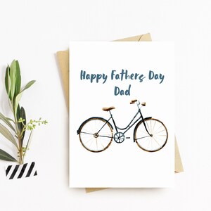Fathers Day Greeting Card - Bicycle, cyclist card