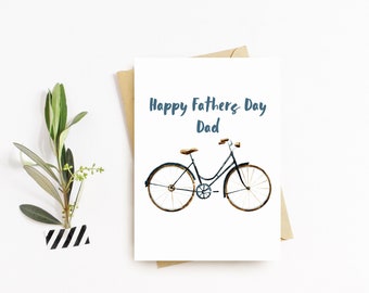 Fathers Day Greeting Card - Bicycle, cyclist card