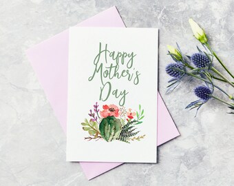 Mothers Day Greeting Card - Mum, Mummy, Mother, Happy Mothers Day Card