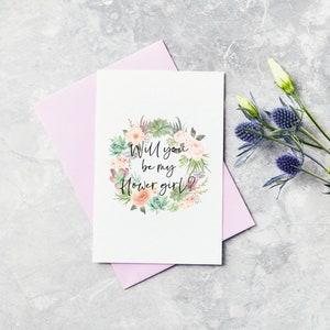 Serez-vous ma carte Flowergirl - Mariage, Mariage, Demoiselle d'honneur Proposition