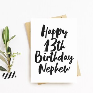 Treizième anniversaire de la carte de vœux - Nephew Happy 13th Birthday Card