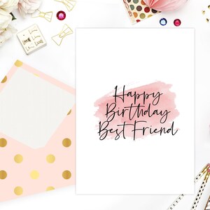 Bestie Happy Birthday Greeting Card - Best Friend, Pal