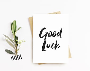 Good Luck Card - Wishing You the Best of Luck Card, Leaving Card, Goodbye Card, Bon Voyage Card, Card for leaving, Goodbye and Good Luck