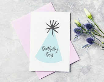 Happy Birthday Card Greeting Card - Customizable, Personalised - Birthday Boy