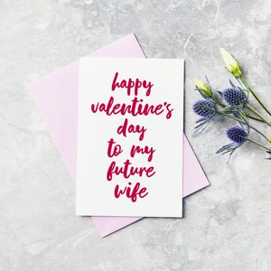 Carte de salutation heureuse de jour de Valentines, carte de jour de Valentines, carte de jour de Valentines pour la fiancée, future épouse