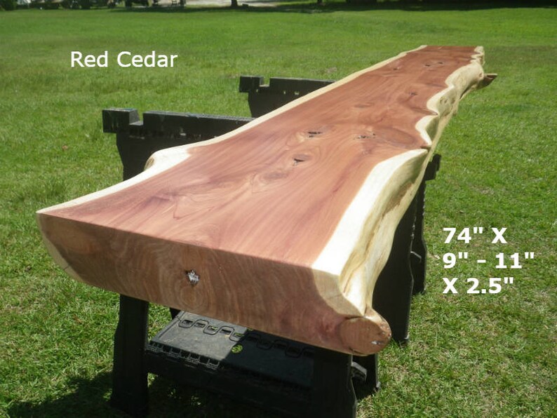 Finished Red Cedar Live Edge Table Top Diy Floating Shelf Finished Red Cedar Live Edge Table Top Diy Floating Shelf Foyer Console