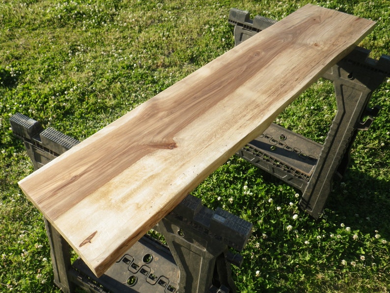 Live Edge Sweet Gum Wood Slab Natural Edge Shelving Side Etsy