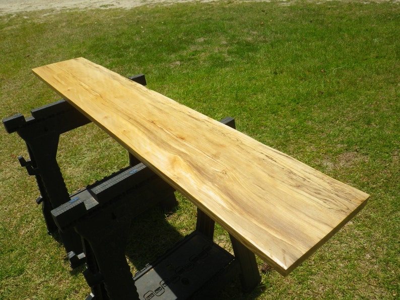 Live Edge Sycamor Solid Finished Wood Slab Diy Floating Shelf Etsy
