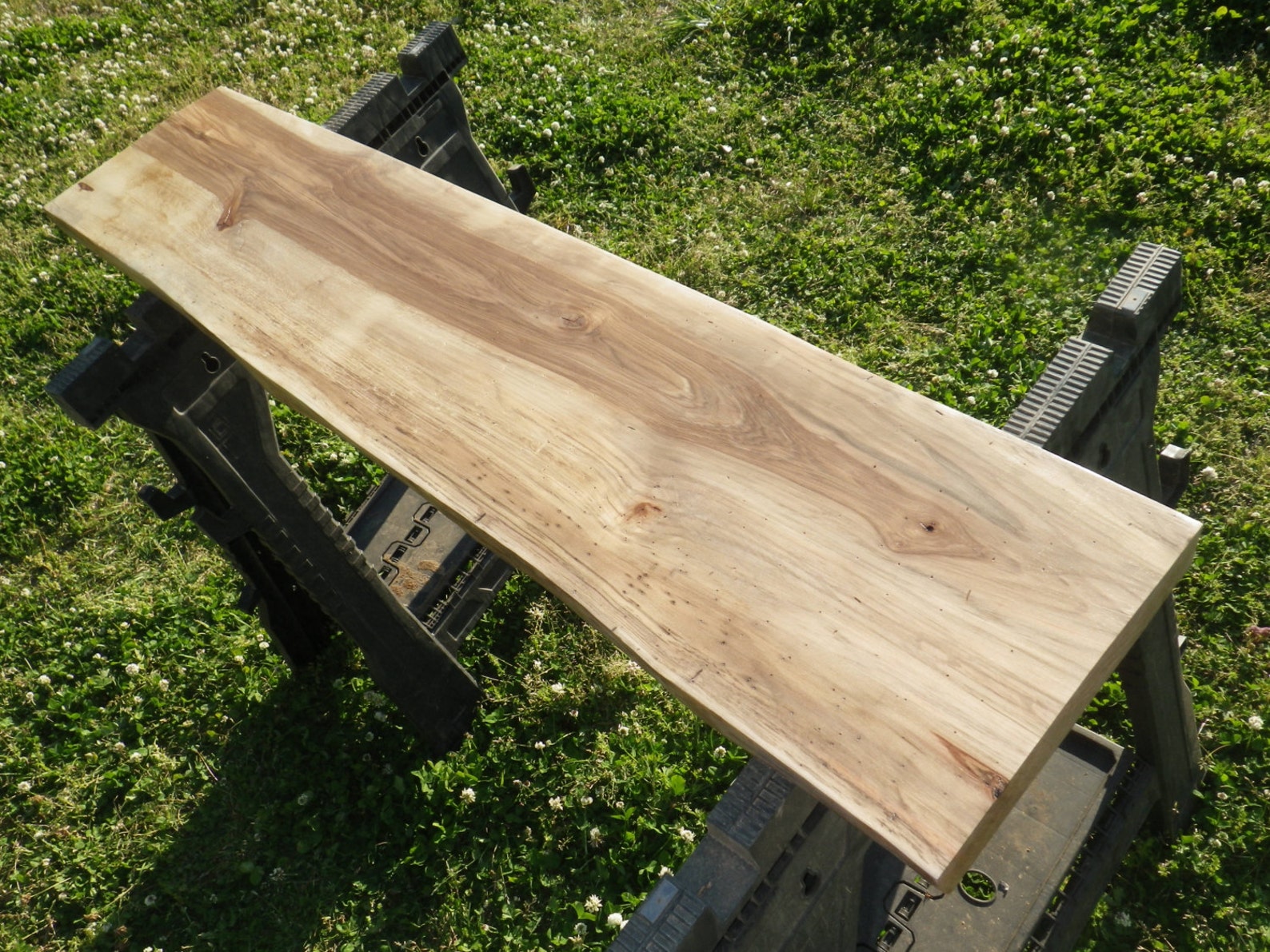 Live Edge Sweet Gum Wood Slab Natural Edge Shelving Side Etsy