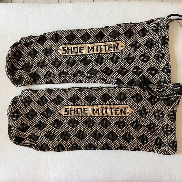 Antique Shoe Mittens Vintage Shoe Protectors