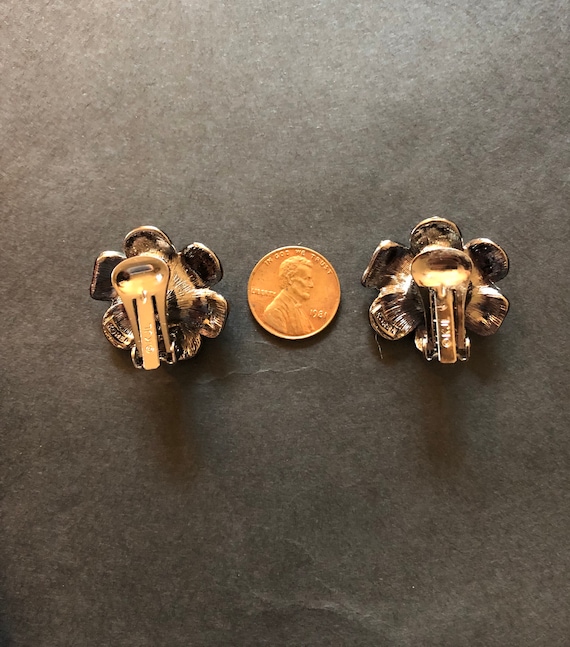 RARE KJL Kenneth Jay Lane Rhinestone Flower Bloss… - image 5