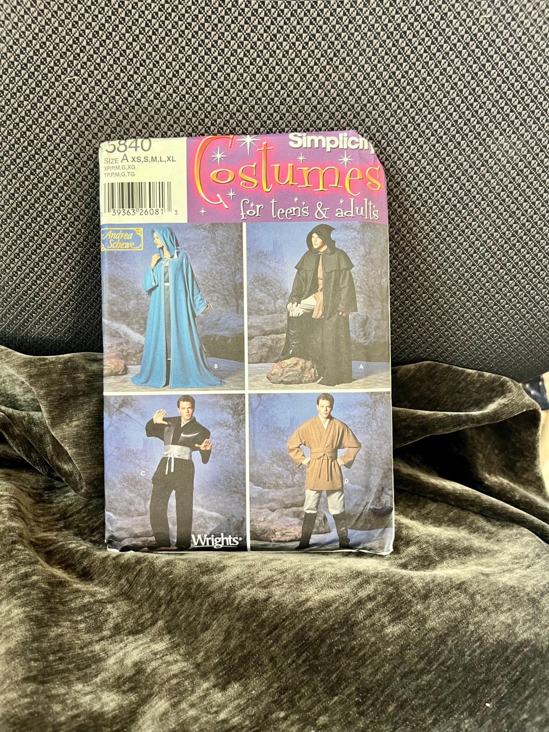 Simplicity 5840: Jedi Robe Costume, Sewing Pattern, Sizes XS-XL - Etsy