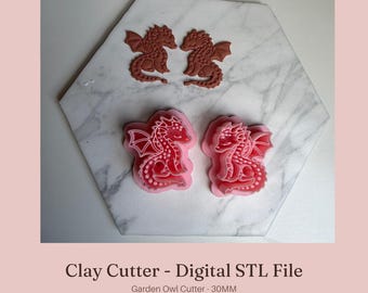 Dragon Clay Cutter STL | Fantasy Dragon Polymer Clay Cutter | Dragon Earring Cutter File | Mythical Creature STL | 3D Printable Clay Cutter