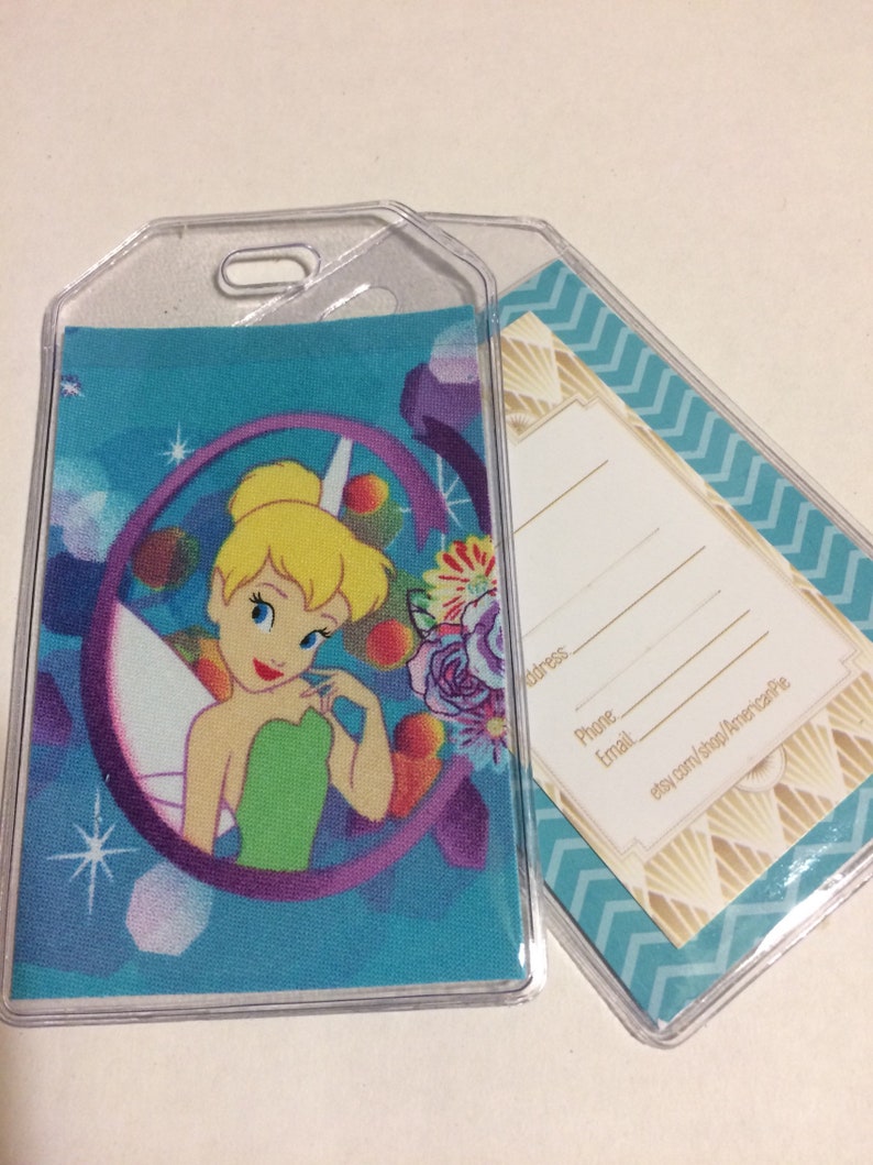 Disney Tinkerbell Passport Cover Fabric With Vinyl Travel Etsy