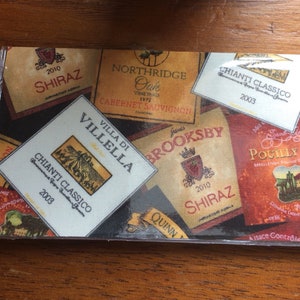 Wijnetiketten CHECKBOOK COVER Houderbeschermer van stof en vinyl Reisaccessoire Cheque Portemonneecadeau voor wijnliefhebbers Californië Italië Frankrijk