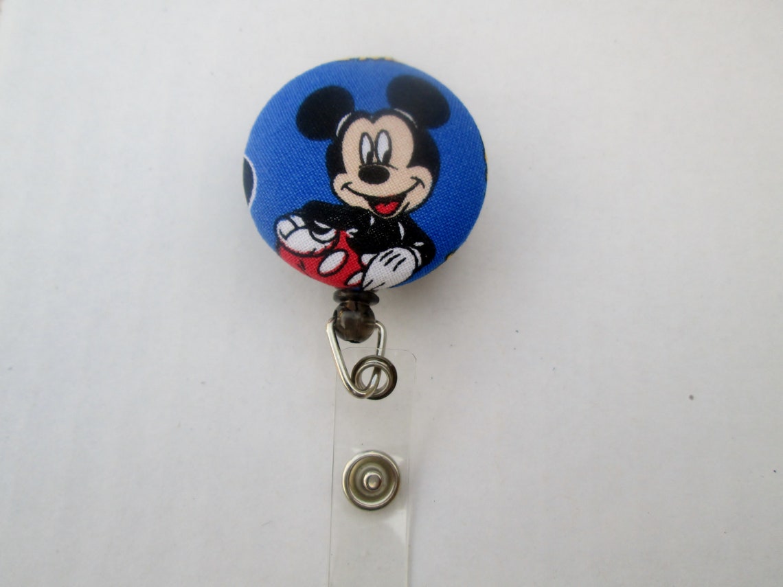 Disney Retractable Badge Reel ID Holders Choose Mickey Minnie Etsy