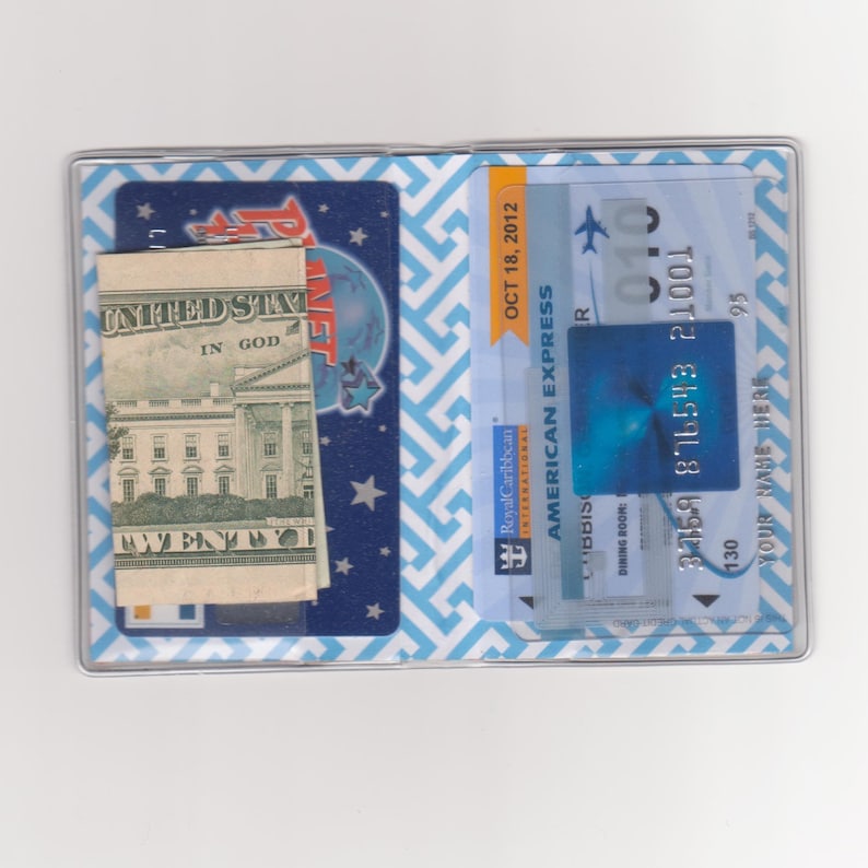 Ocean Waves Pocket Card Wallet Bus Pass Metro Card Holder Etsy