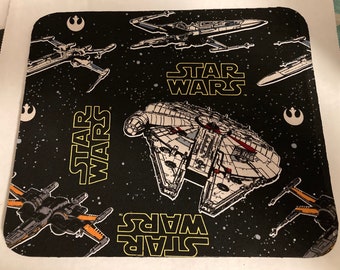 Star Wars Mousepad Home Office handmade Gift Upcycled EcoFriendly non skid