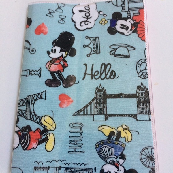 Passport Cover Disney Mickey Minnie Mouse Reisestoff & Vinyl Geschenkkartenhalter Kind Kinder Reisezubehör Disney Cruise Urlaub