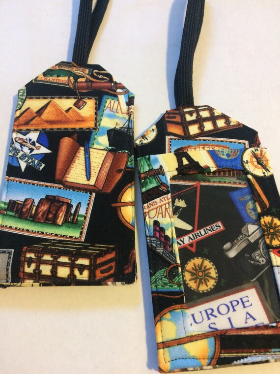 custom fabric luggage tags