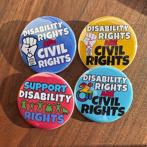 Disability Rights Button - Four Colors