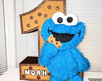 Custom Cookie Monster Piñata - First Birthday