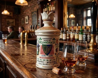 Decantador Old Fitzgerald American Sons of St Patrick Bicentennial de 1976