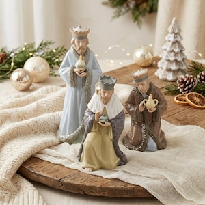 Nativity Set Blue Glaze - Etsy
