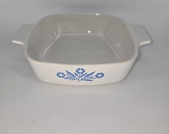 Corning Ware Blå Blåklint 1 Quart Gryta Vintage Pyroceram Baker