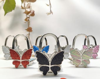 Schmetterling Taschenhaken - Schnalle Glänzend Schmetterling Handtasche Haken Taschenhaken Geschenk