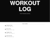 Workout Log Printable PDF | 7-Day Gym Training Journal | Exercise Tracker | Sets Reps Weight | Fitness Planner | Digital Download