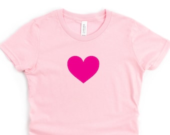 Kinder Herz valentine tshirt einfaches Herz Kinderhemd minimales Herz Valentinstag Geschenk Jugend herz t-shirt Teenager Geschenk valentinstag t-shirt