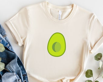 Avocado tshirt minimalist avocado t shirt mom shirt simple avocado shirt for dad gift aesthetic food tee avocado gift for mom avocado green