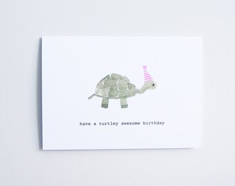 TURTLEY AWESOME BIRTHDAY - greeting card
